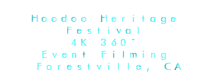 Upcoming Projects: Hoodoo Heritage Festival 4K 360° Event Filming Forestville, CA